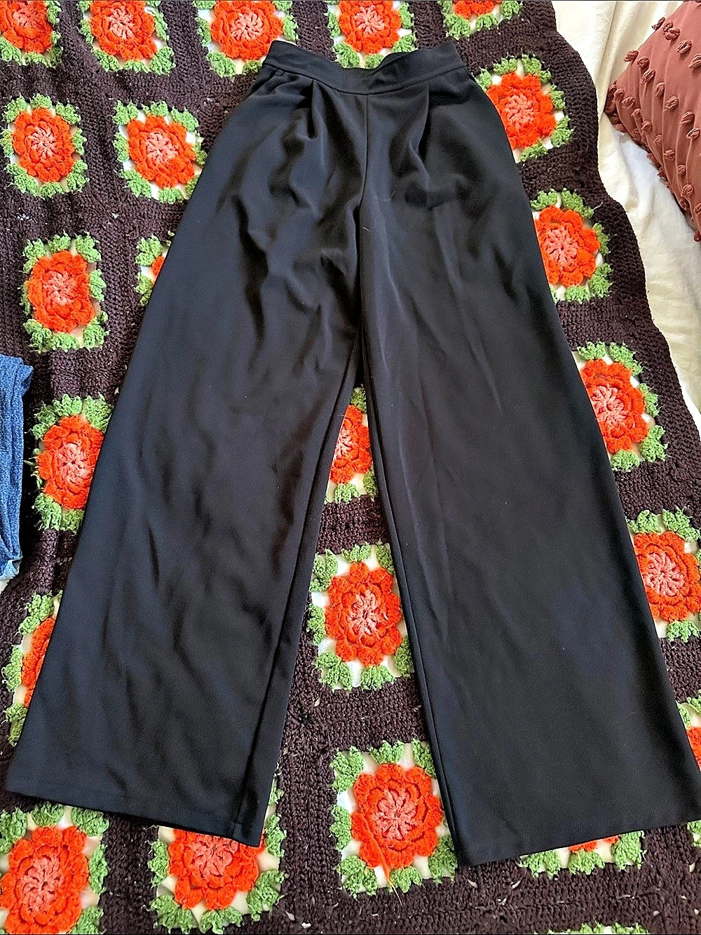 H&M Wide Leg Pants in Black Size XS
